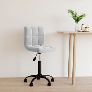 vidaXL silla de oficina giratoria de terciopelo gris claro