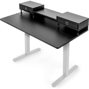 Duronic dd1 bk tablero con 2 cajones de 120 cm |  eleva tu pantalla