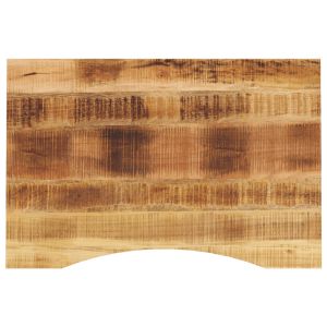 vidaXL tablero de escritorio con curva madera mango rugosa 90x60x2,5cm