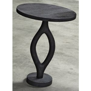 Mesa auxiliar guppy madera natural negra 35dx44 cms. 35dx44 cms