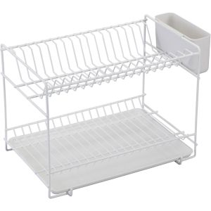 Escurreplatos 519 plastif. Blanco c/bandeja pequeño 89000