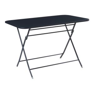 Mesa plegable sande rectangular - negro [en.casa]