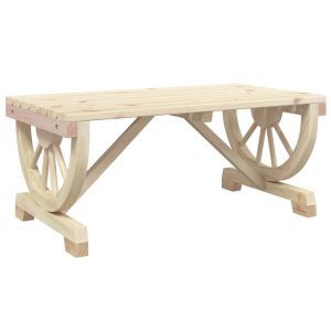 vidaXL mesa de centro de jardín madera maciza abeto 90x50x40 cm