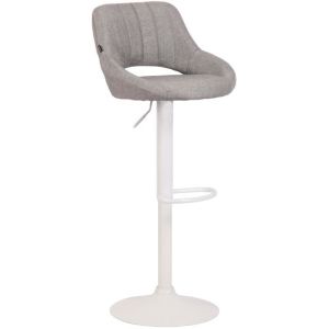 Taburete de bar elegante - tela gris - metal
