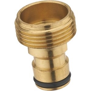 Conector de latón para riego con conexión automática - macho (3/4)