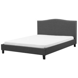 Cama tela montpellier 180 x 200 cm gris oscuro