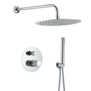 Valaz ducha empotrada monomando pared redonda maneta luxury cromada - 25cm