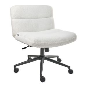Silla de escritorio catlin bouclé blanco
