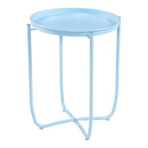 Mesa de centro consola lateral con tablero de acero