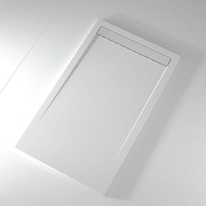 Plato de ducha pizarra clever blanco  80x130 cm rejilla color