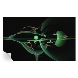 Papel pintado autoadhesivo ondas verdes 416x254 tulup