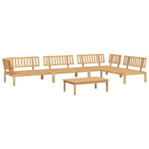 vidaXL set de sofás de palets de jardín 5 pzas madera maciza de acacia