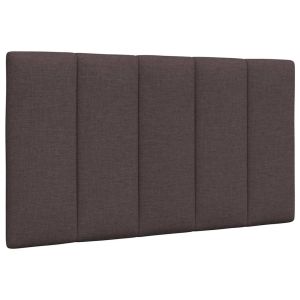 Cabecero de cama acolchado tela marrón oscuro 90 cm eso2883