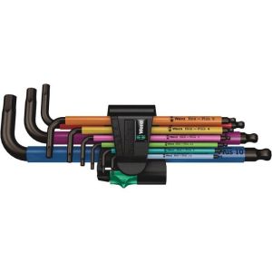 Wera 950/9 juego de llaves hexagonales acodadas 1.5 mm, 2 mm, 2.5 mm, 3 mm,