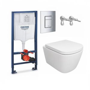 Pack bastidor grohe cromo brillo + wc tornado link azulbath