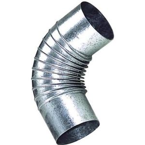 Codo de horno galvanizado - wolfpack - 120 mm - 90° - para estufas de leña