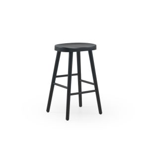 Set de 2 taburetes madera de toon color negro, 40x36x65cm