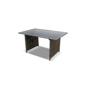 Mesa de jardin ratan pe y cristal templado. Muebles de jardin y terraza,