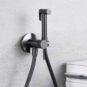 Imex - grifo bidé empotrado wc black gun serie line