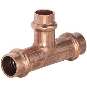 T reducido para crimpar en tubos de cobre de 16 mm y 14 mm de diámetro