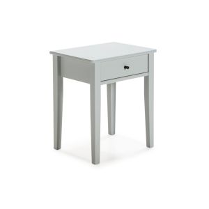 Mesita de noche de 1 cajón y patas 46x55 cm vika gris soft