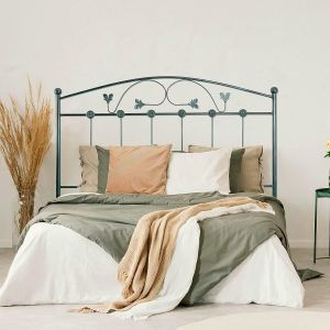 Cabecero de forja manchego, negro verde para cama de 105 cm