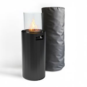 Calefactor de gas exterior bino hasta 8 kw cilíndrico portátil negro