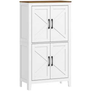 Armario de baño 60x30x110 cm color blanco Homcom, hogar - baño