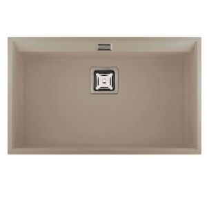 Aquasanita - fregadero - con granito, 1 cuba beige, 1 cubículo