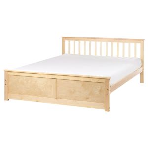 Cama madera de pino olendon 160 x 200 cm marrón claro