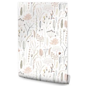 Papel Pintado Flores Plantas Naturaleza Para Sala De Estar 53cm x 10m