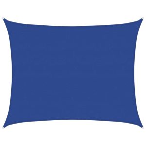 Toldo de vela rectangular hdpe azul 160 g/m² 6x7 m