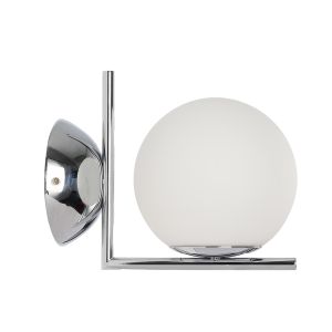 Aplique de pared Cromado con bola de cristal opal E27 g45