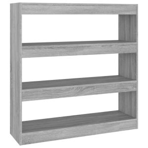 vidaXL estantería/divisor espacios gris sonoma 100x30x103 cm