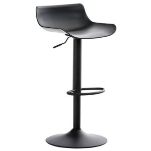 Taburete de bar ajustable - negro - plástico