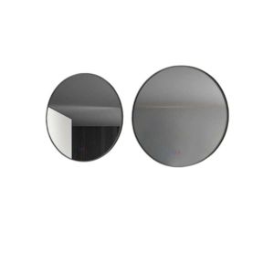Espejo redondo tri LED fun marco oro cepillado antivaho  ø 60cm