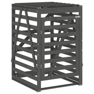 vidaXL cobertizo para cubos de basura madera pino gris 84x90x128,5 cm
