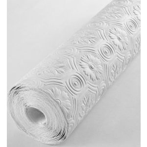 Papel pintado gaulan repintable  lavable damasco blanco con 5.23m²