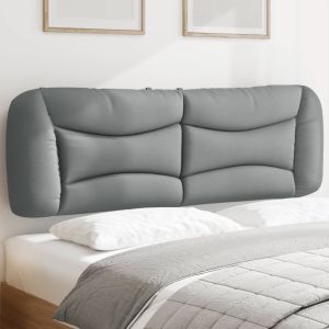 Cabecero de cama acolchado tela gris claro 160 cm eso5324