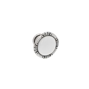 Pomo para muebles en zamac y porcelana diám 38mm brillante lote de 6