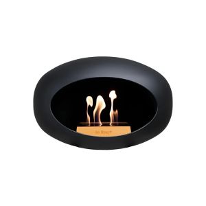 Chimenea de bioetanol de pared negra