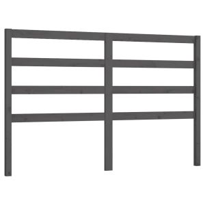vidaXL cabecero de cama madera maciza de pino gris 166x4x100 cm