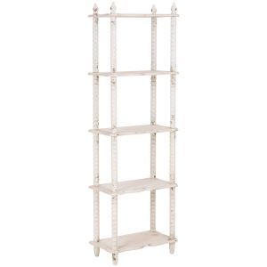 Estantería de madera blanca 60x30x180 cm