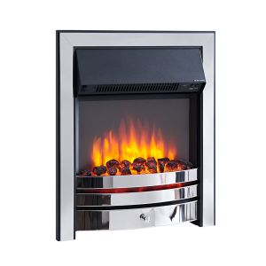 Chimenea eléctrica BALDERIA Cosmo - estufa, calefacción 2000 W -  cromo