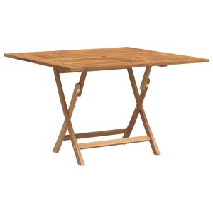vidaXL mesa de jardín plegable madera maciza de teca 110x110x75 cm