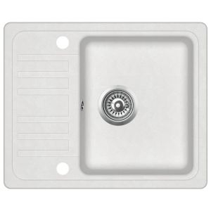 Fregadero de cocina 57,5 ​​x 46 cm granito blanco
