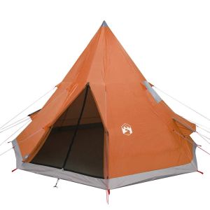 vidaXL tienda de campaña tipi para 4 personas impermeable naranja