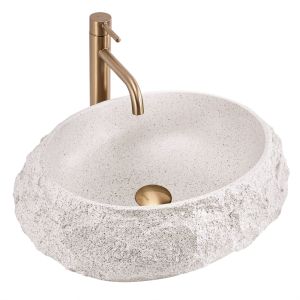 Rea lavabo sobre encimera mika beige, 48x38x11,5 cm