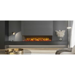 Chimenea eléctrica de pared panorámica acantha aspire 150