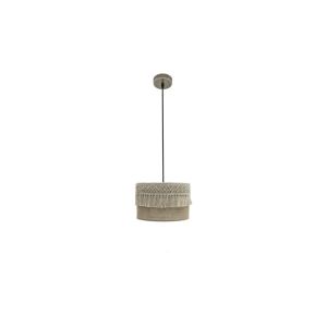 CoLGante ekaterina 1xE27 cuero/saco regx30x30 cm con pasamaneria